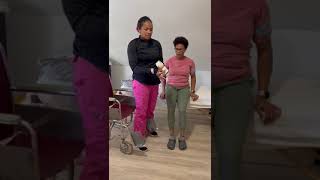 Ambulate with gait belt to the wheel chair cna skill [upl. by Cherrita]