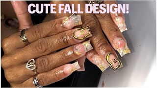 The First Fall Nails Of The Year Encapsulated Flower Nails [upl. by Ikkir]