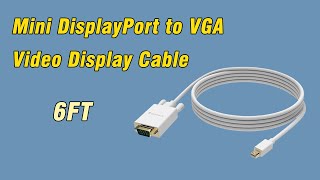 Mini DisplayPort to VGA CableThunderbolt to VGA Video Display Adapter for MacBook ProAirSurface [upl. by Nathanson]