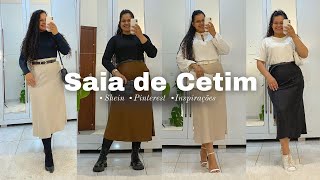 8 Formas de COMO USAR SAIA DE CETIM Inspirações Modestas e Elegantes ✨ [upl. by Victor]