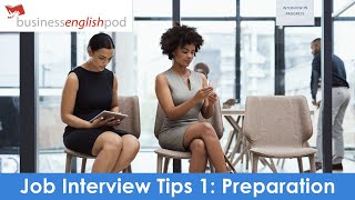 English Interview Tips 1  Job Interview in English Preparation [upl. by Yarised]