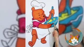 Coloring winnie the Pooh  Lets Color Winnie the pooh together [upl. by Everest]