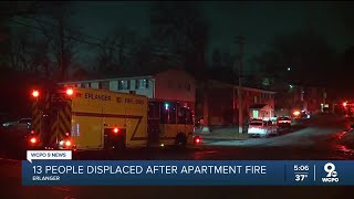 At least 13 displaced after early morning fire [upl. by Dlanar271]