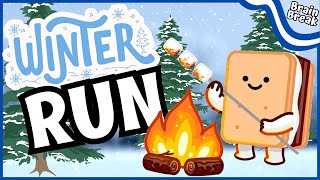 Winter run 🏃‍♂️❄️ Winter Chase ❄️ Winter Brain Break ❄️ Just dance ❄️ Winter Games for Kids [upl. by Laveen]