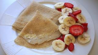 RECETA CREPAS DE AVENA CON SOLO 4 INGREDIENTES DESAYUNO SALUDABLE [upl. by Aloeda]