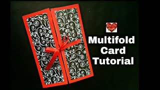 DIY  Multifold Card Tutorial  Handmade Folding Card Requested Video [upl. by Enelrac663]