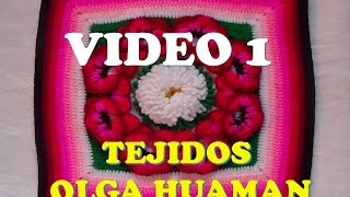 VIDEO 1 Cuadrado o muestra PENSAMIENTO a crochet para colchas y cojines paso a paso [upl. by Meridith]