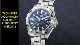 Tag Heuer Aquaracer Calibre 5 41mm Automatic WBD2112BA0928 Watch  Review Valjoux Relogios [upl. by Valeda813]