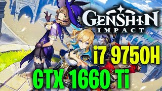 Genshin Impact GTX 1660 Ti  i7 9750H  Max graphics  Gameplay Benchmark FPS test  1080p [upl. by Elvie107]