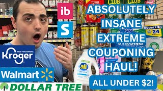 ABSOLUTELY INSANE EXTREME COUPONING HAUL  PAID UNDER 2 FOR EVERYTHING  WALMART  KROGER  DT [upl. by Mcfadden90]