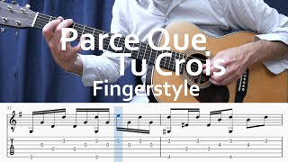 Charles Aznavour Parce Que Tu crois  Fingerstyle [upl. by Cart]