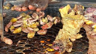 Street Food in Namibia Kapana  Meat Session  African Street Food [upl. by Samot]