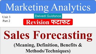 Sales Forecasting methodsMarketing Analytics simple moving average exponential smoothing method [upl. by Ahsemrac]