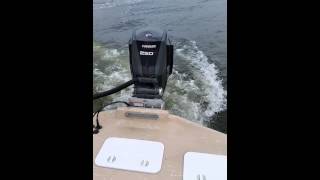 Evinrude G2 with power steering on Shoalwater Cat [upl. by Sagerman]