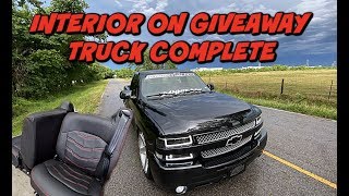 FULL CUSTOM INTERIOR ON 2002 SILVERADO GIVEAWAY TRUCK COMPLETE [upl. by Nediarb518]