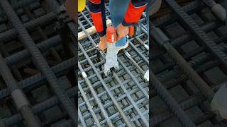 The process of fastening reinforcement before pouring concrete [upl. by Cul]