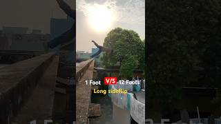 1Foot VS 12Foot😨Sideflip challenge flip shorts [upl. by Centonze167]