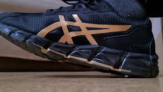 Asics Gel Quantum 360 6 Black Total Gold On Feet Video [upl. by Lontson]