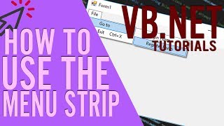 VBNET TUTORIALS How to use the Menu Strip [upl. by Pressman221]