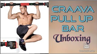 CRAAVA Pull Up Bar Doorway for Home Workout No Screws Chin Up Bar with Locking Mechanism Unboxing [upl. by Anotal112]