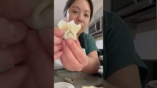 Folding wontons wontons wonton cooking food relaxing [upl. by Brandwein981]