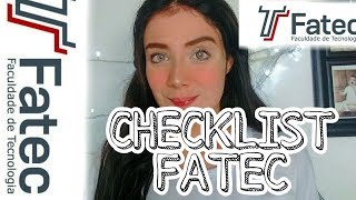 VESTIBULAR FATEC CHECKLIST O QUE CAI NA PROVA DA FATEC [upl. by Davena]