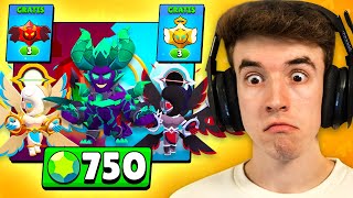 DROPS GRATIS Y GASTO 750 GEMAS en 3 SKINS HIPERCARGADAS de BRAWL STARS [upl. by Sucramraj107]