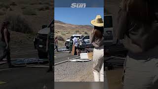 American ranger pulls gun on eco protesters and rams blockade [upl. by Rolan]