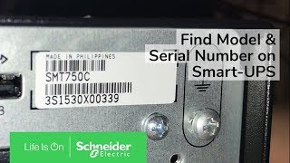 Locating Model amp Serial Number on APC SmartUPS  Schneider Electric Support [upl. by Thea981]