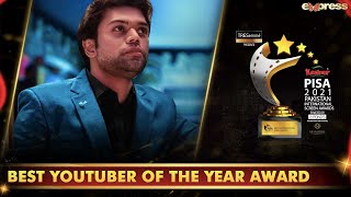 Ducky Bhai Best Youtuber Of The Year Award  PISA Award 2021  Express TV  I2O2O [upl. by Yates]