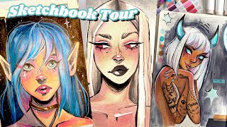 ✨Sketchbook Tour  Aug 2023  July 2024✨ [upl. by Anoblav910]