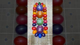 0 1 2 3 and Mini Colorful Balloons Pop Reverse ASMR Satisfying [upl. by Abramo]