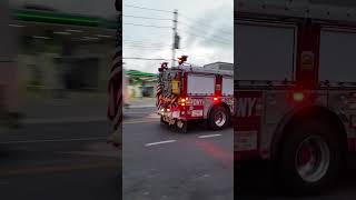 FDNY quotCHARGIN INquot Awesome Engine 321 Gerritsen Beach NYC shorts fdny firetruck brooklyn nyc [upl. by Ecirehc]