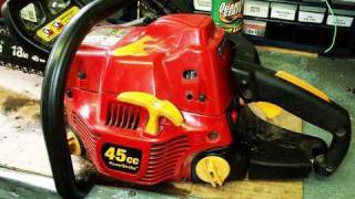 HOW TO ADJUST the Carburetor on the Homelite Timberman 45 Chainsaw [upl. by Ayotl175]