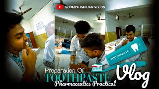 Preparation Of Toothpaste  Vlog  Pharmaceutics Practical  Dpharm  Bkcp Nuapada [upl. by Ennovy]