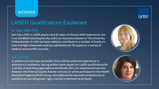 Lynton Lasers Webinar Laser and IPL Qualifications Explained [upl. by Adanama]