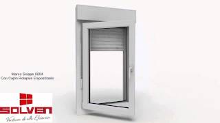 Ventana PVC con Marco Solape y Cajón Rolaplus Empostizado perfil Kommerling [upl. by Duwe]