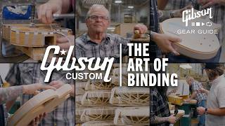 Rope Binding at Gibson Custom Shop Tour  Meet The People Who Build YOUR Guitar [upl. by Aihsoj]