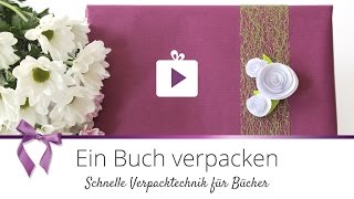 Geschenke verpacken Ein Buch verpacken  einfach  DANATO [upl. by Sikorski]