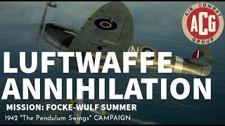 RAF Spitfires DEMOLISH Luftwaffe JABO strike  ACG 1942 English Channel Campaign [upl. by Hepsiba604]