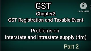 5th sem bcom GSt Ch2 GST Registration and Taxable Event problems explained in kannada Part 2 [upl. by Filippa]