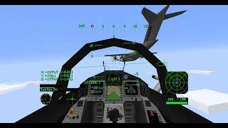 Aerial refueling test 3  MCHeli Content  MINECRAFT [upl. by Adnamra]