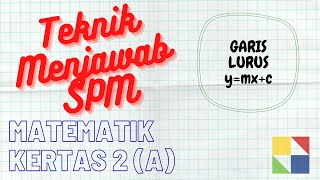 TAJUK GARIS LURUS TEKNIK MENJAWAB SPM MATEMATIK K2 BAHAGIAN A [upl. by Bez]