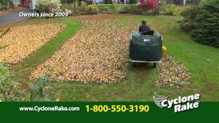 Cyclone Rake Lawn and Leaf Vacuum for Fall Leaf Clean Up [upl. by Suollecram]