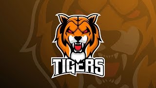 Tiger Mascot Gaming Logo  CorelDraw Tutorials [upl. by Leeann]