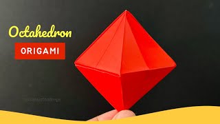 How to Make Origami Octahedron  3D Origami  Relaxing Origami [upl. by Javler769]