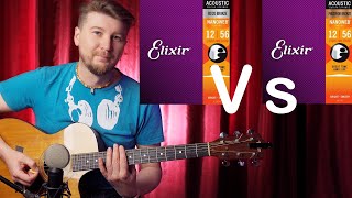 Comparison of Elixir Acoustic Guitar 8020 vs Phosphor Bronze strings on a Taylor 312CE guitar [upl. by Prem]