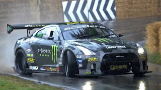 Nissan R35 GTR Liberty Walk 1200HP LSX 454 Turbo V8 Engine  Flames Drifts Accelerations [upl. by Aital804]