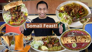 FIRST TIME Trying Somali Food At Jubba Restaurant  Somali Feast [upl. by Akelahs392]