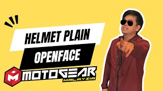 HELMET OPENFACE PLAIN DESIGN DI MOTOGEAR MALAYSIA [upl. by Cutlor]